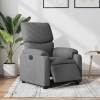 Sillón reclinable eléctrico de tela gris oscuro