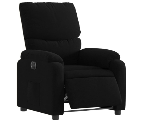 Sillón reclinable eléctrico de tela negro