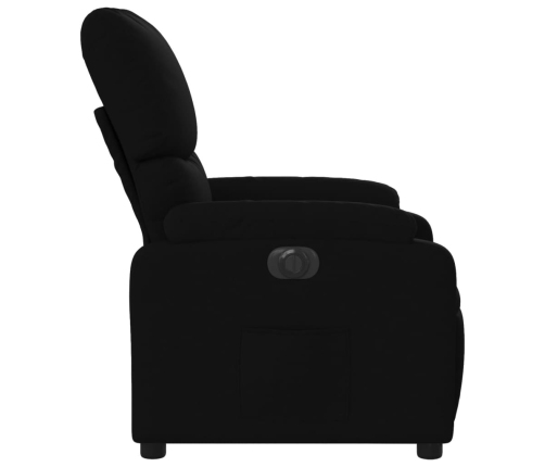 Sillón reclinable eléctrico de tela negro