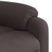 Sillón reclinable eléctrico tela marrón oscuro