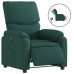 Sillón reclinable eléctrico tela verde oscuro