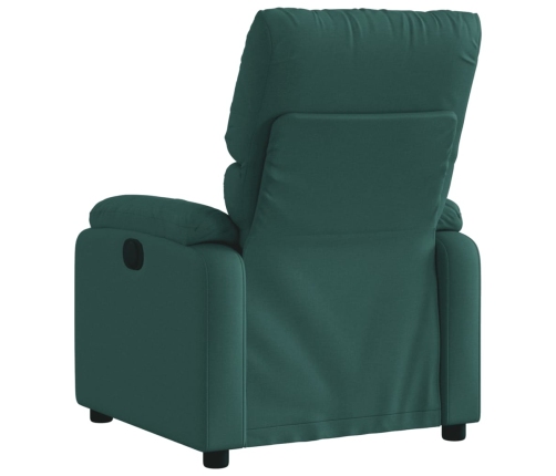 Sillón reclinable eléctrico tela verde oscuro