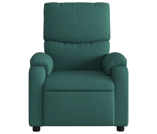 Sillón reclinable eléctrico tela verde oscuro