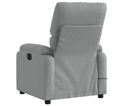 Sillón reclinable de masaje eléctrico tela gris claro