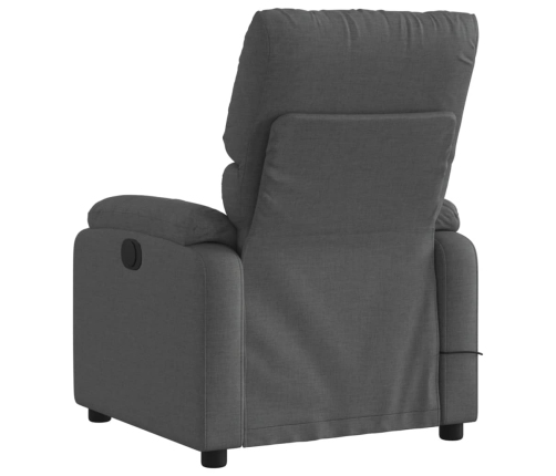 Sillón reclinable de masaje eléctrico tela gris oscuro