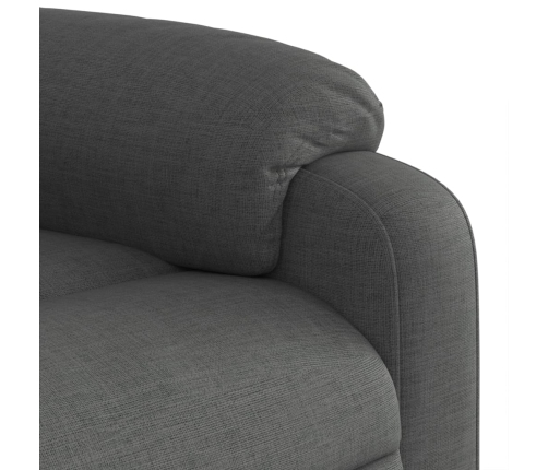 Sillón reclinable de masaje eléctrico tela gris oscuro