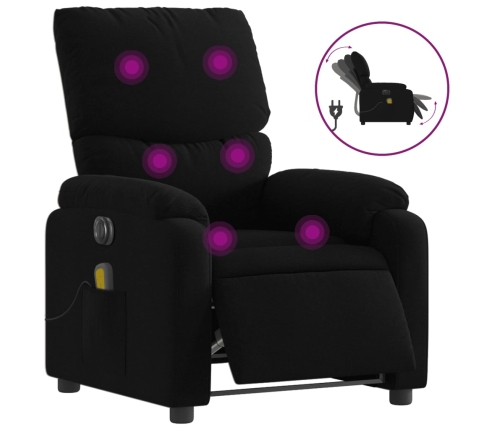 Sillón reclinable de masaje eléctrico tela negro