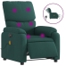 Sillón reclinable de masaje eléctrico tela verde oscuro