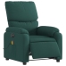 Sillón reclinable de masaje eléctrico tela verde oscuro