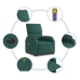 Sillón reclinable de masaje eléctrico tela verde oscuro