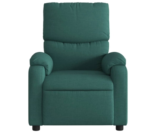 Sillón reclinable de masaje eléctrico tela verde oscuro