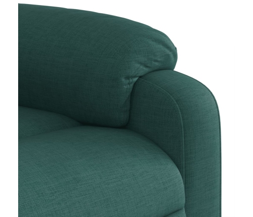 Sillón reclinable de masaje eléctrico tela verde oscuro