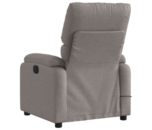 Sillón reclinable de masaje eléctrico tela gris taupe