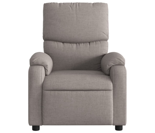 Sillón reclinable de masaje eléctrico tela gris taupe