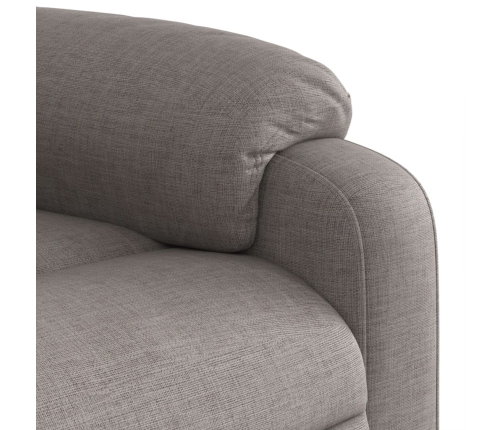 Sillón reclinable de masaje eléctrico tela gris taupe