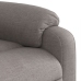 Sillón reclinable de masaje eléctrico tela gris taupe