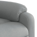 Sillón reclinable elevable de tela gris claro