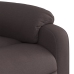 Sillón reclinable elevable tela marrón oscuro