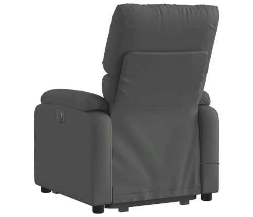 Silla de masaje reclinable de pie de tela gris oscuro