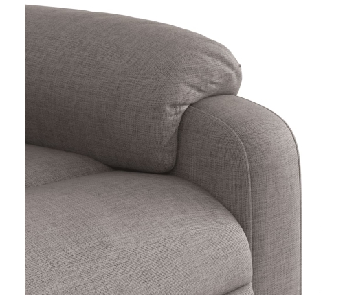 Sillón reclinable de masaje elevable tela gris taupé