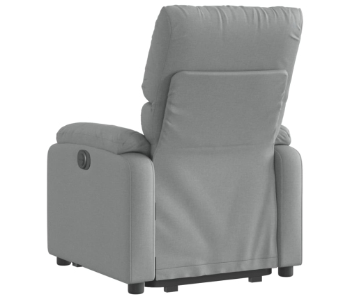 Sillón eléctrico reclinable elevable de tela gris claro