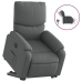 Sillón eléctrico reclinable elevable de tela gris oscuro