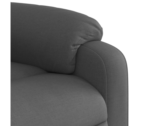 Sillón eléctrico reclinable elevable de tela gris oscuro