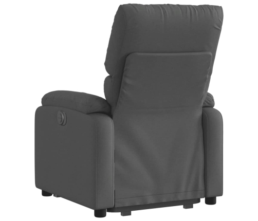 Sillón eléctrico reclinable elevable de tela gris oscuro