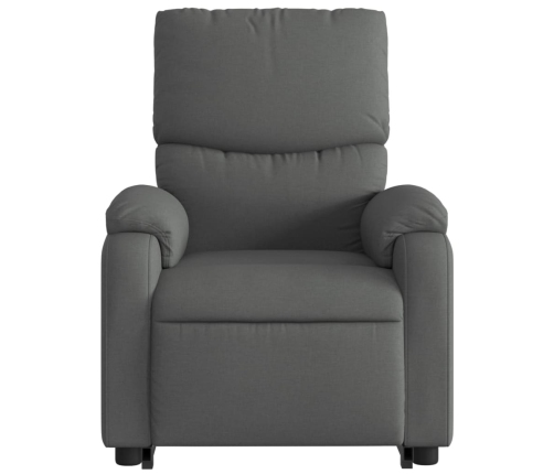 Sillón eléctrico reclinable elevable de tela gris oscuro