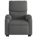 Sillón eléctrico reclinable elevable de tela gris oscuro