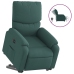 Sillón eléctrico reclinable elevable de tela verde oscuro