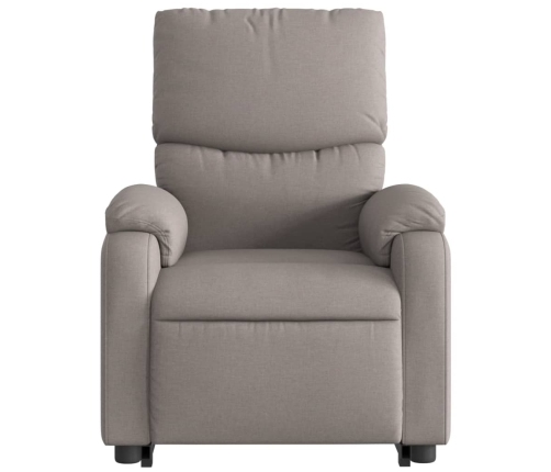 Sillón eléctrico reclinable elevable de tela gris taupe