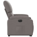 Sillón eléctrico reclinable elevable de tela gris taupe