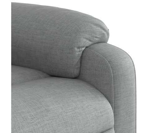 Sillón de masaje eléctrico reclinable elevable tela gris claro