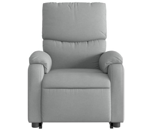 Sillón de masaje eléctrico reclinable elevable tela gris claro