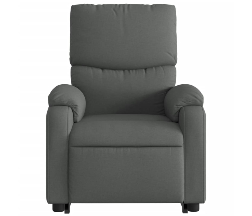 Sillón de masaje eléctrico reclinable elevable tela gris oscuro