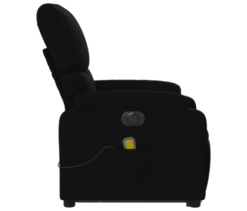 Sillón de masaje eléctrico reclinable elevable tela negro