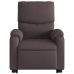 Sillón masaje eléctrico reclinable elevable tela marrón oscuro