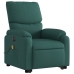 Sillón masaje eléctrico reclinable elevable tela verde oscuro