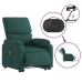 Sillón masaje eléctrico reclinable elevable tela verde oscuro