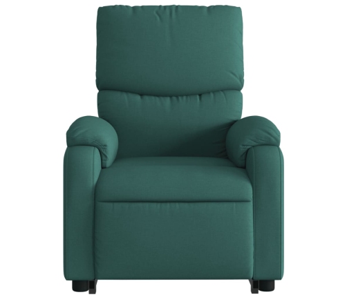 Sillón masaje eléctrico reclinable elevable tela verde oscuro