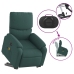 Sillón masaje eléctrico reclinable elevable tela verde oscuro