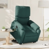 Sillón masaje eléctrico reclinable elevable tela verde oscuro