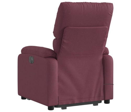 Sillón de masaje eléctrico reclinable elevable tela morado