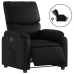 Sillón reclinable eléctrico de cuero sintético negro