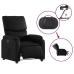 Sillón reclinable eléctrico de cuero sintético negro