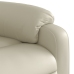 Sillón reclinable eléctrico de cuero sintético crema