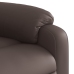 Sillón reclinable eléctrico de cuero sintético marrón