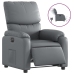 Sillón reclinable eléctrico de cuero sintético gris