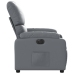 Sillón reclinable eléctrico de cuero sintético gris